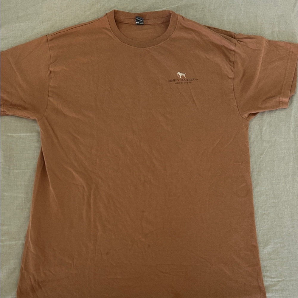 Simply Southern Men's Burnt Orange Short Sleeve Logo Tee